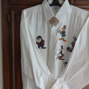 Acme Looney Tunes White Button Down Shirt